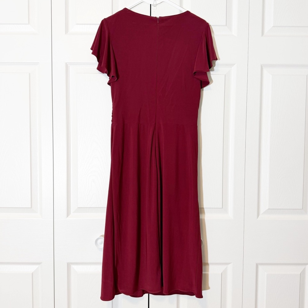 IEENA for MAC DUGAL Flounce Sleeve Midi Dress | Size 8 - Picture 5 of 8